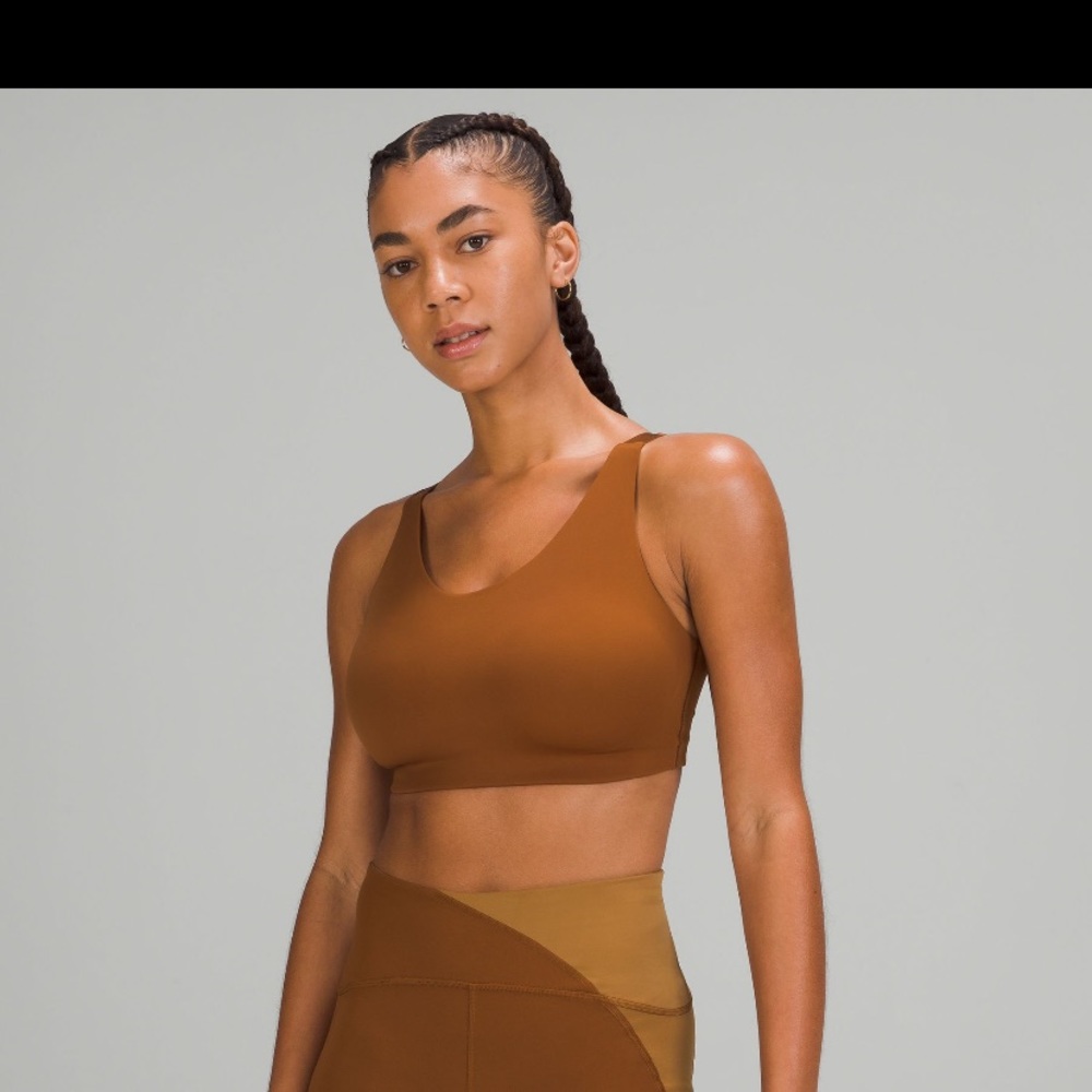lululemon In Alignment Bra - Size 36D - Copper Brown